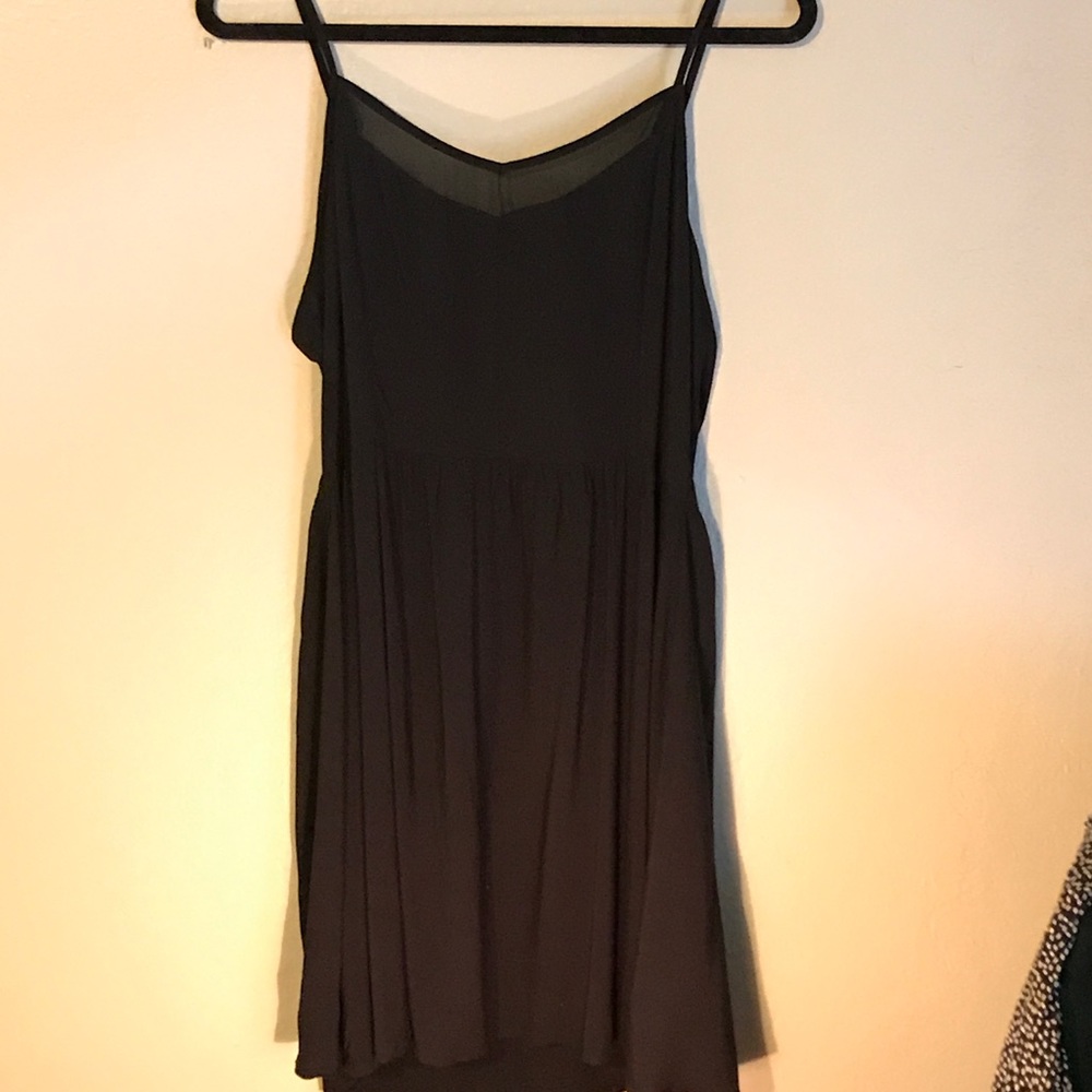 H&M black spaghetti strap dress size 14
